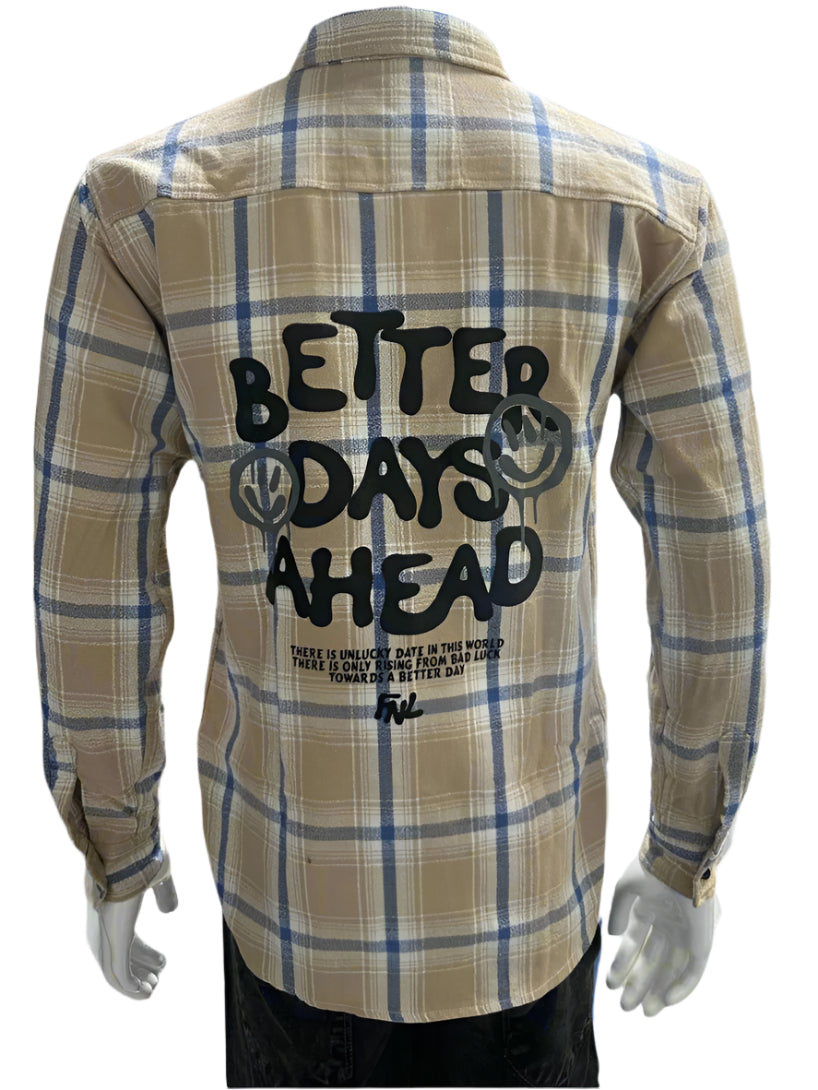 Men's slim Shirts back print