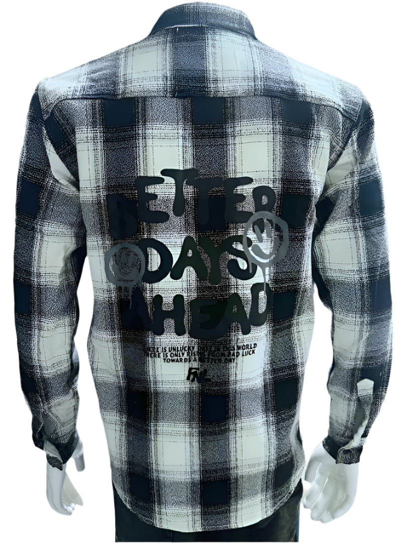 Men's slim Shirts back print