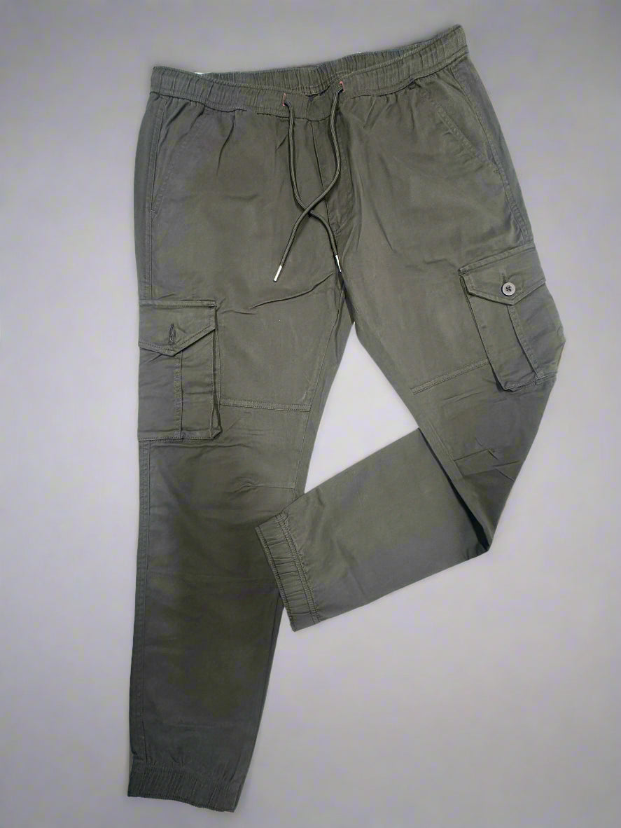 Mens Cotton Cargo Joggers