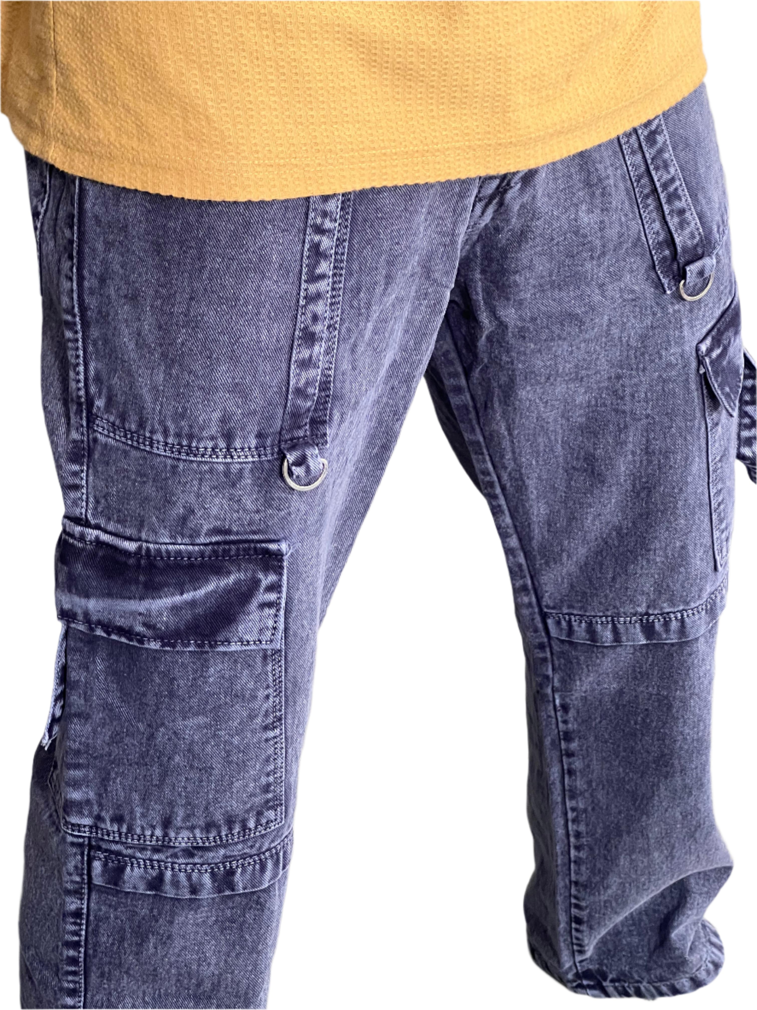 Denim Cargo Baggy Pants