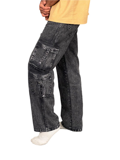 Denim Cargo Baggy Pants