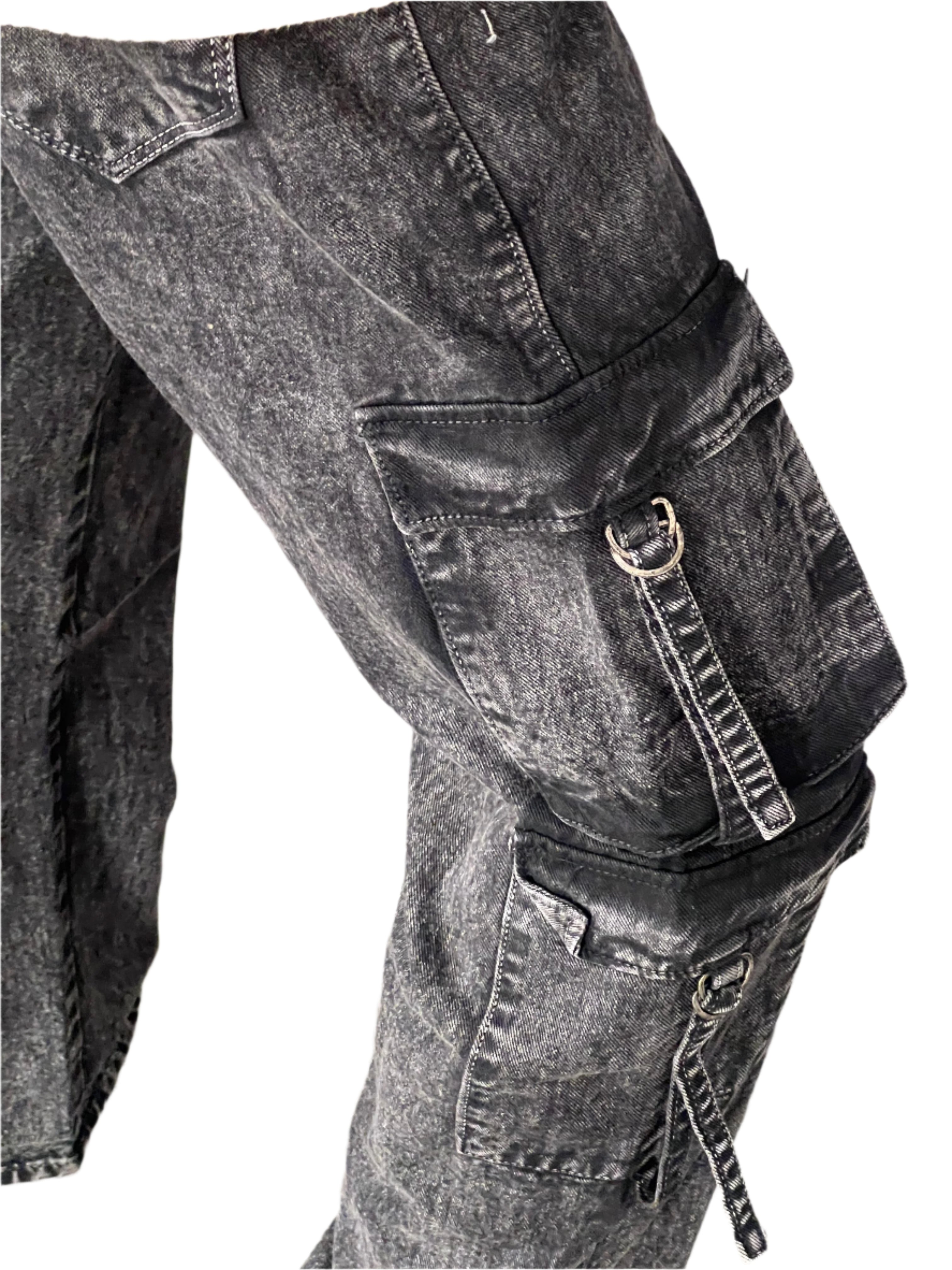 Denim Cargo Baggy Pants